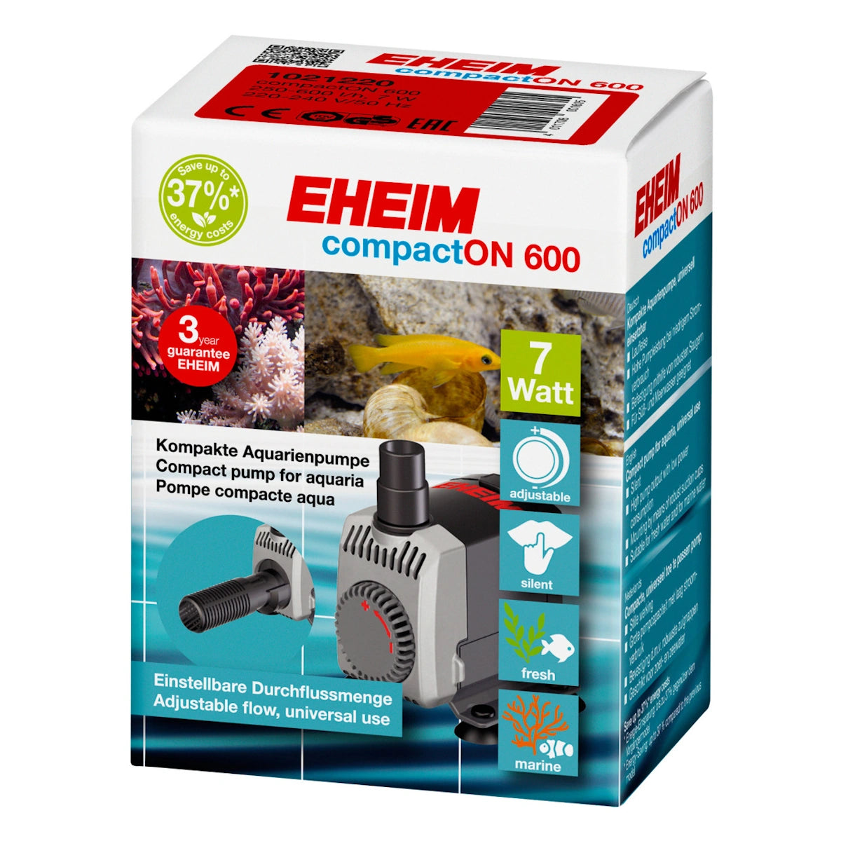 Eheim - Eheim - compactON 600 aquarium pump - Reefamorous