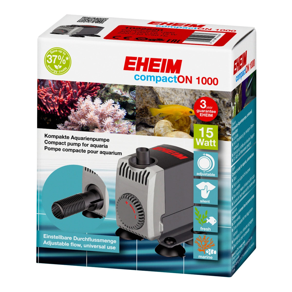 Eheim - Eheim - compactON 1000 aquarium pump - Reefamorous