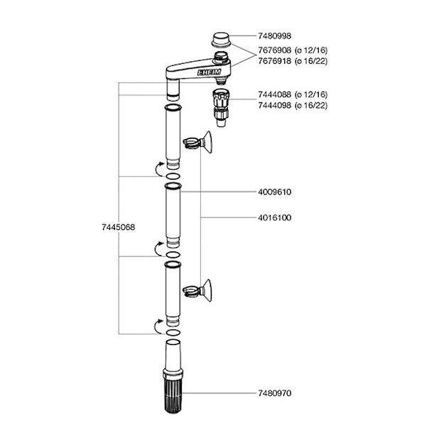 Eheim - Eheim - conector+cup/sealing f.Ø16/22 - Reefamorous