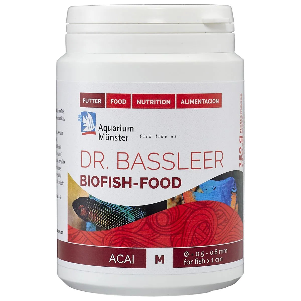 Aquarium Munster - Aquarium Münster - Dr. Bassleer Biofish Food - Acai Formula 60g - Medium Pellet - Reefamorous