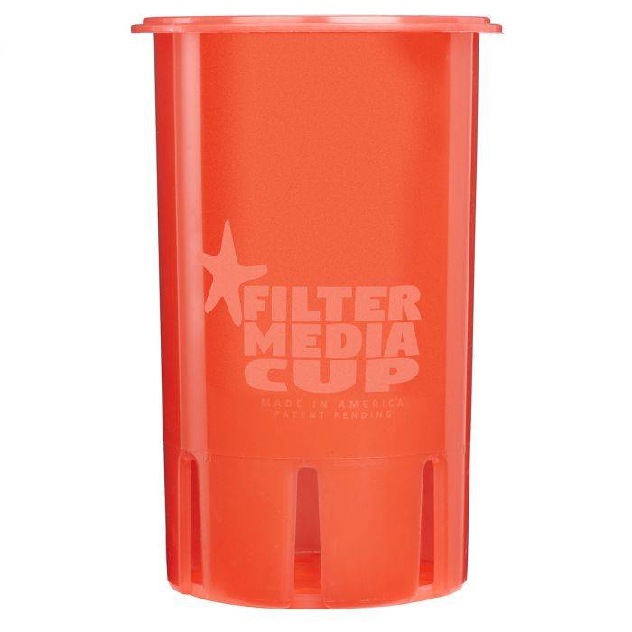 ReefAmorous - High Flow Flexible Filter Media Cup - 4 inch - RED - Reefamorous
