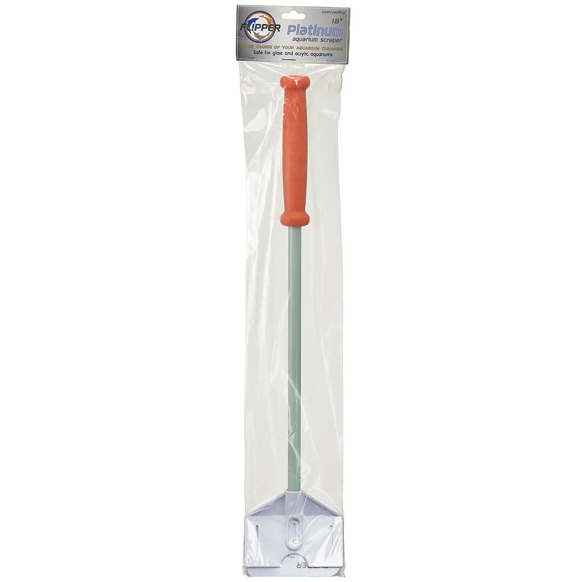 Flipper - Flipper - Platinum Hand Scraper for Glass or Acrylic Aquariums - 18 inch - Reefamorous