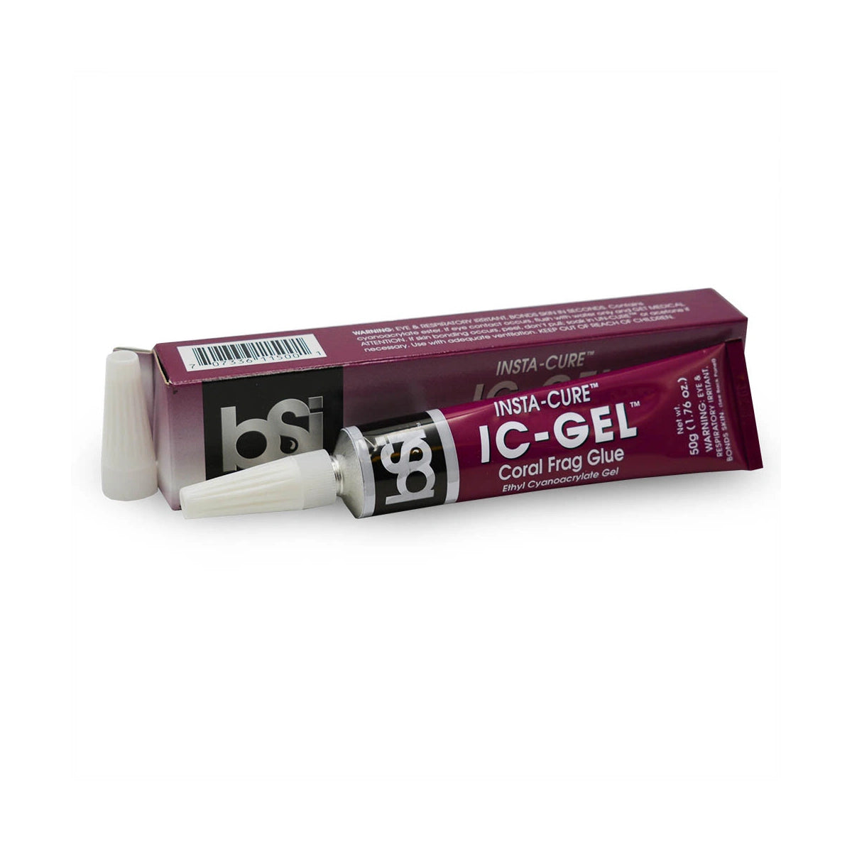 Bob Smith Industries - IC-Gel Insta Cure Cyanoacrylate Coral Frag Glue (50g - 1.76 oz) - Reefamorous