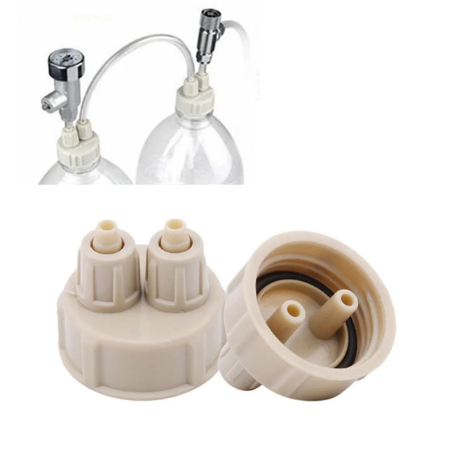 Other - CO2 Quick-Connect Dual Adapter Cola Bottle Cap with Air Diffuser - Reefamorous