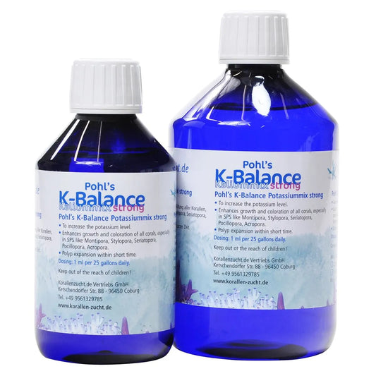 Two bottles of Pohl's K-Balance on a white background