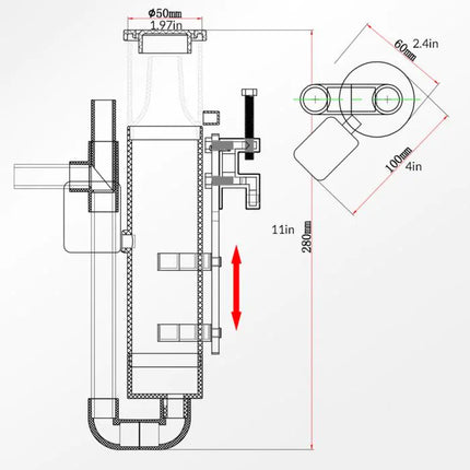 Reef Octopus - Reef Octopus - NS80 Hang-on-Back Nano Skimmer - Reefamorous