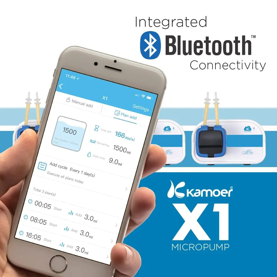 Kamoer - Kamoer - X1 Micropump - Bluetooth Single Dosing Pump - Reefamorous