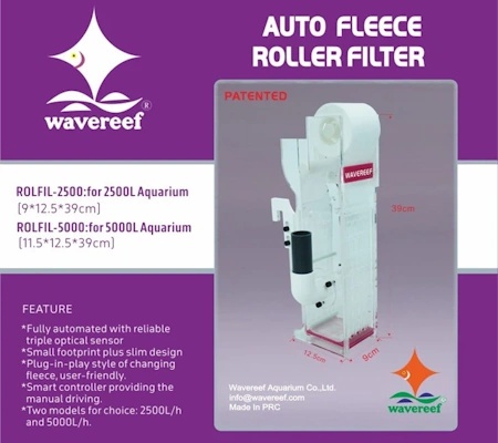 Wavereef - AUTOMATIC ROLLER  FILTER 8000L/H