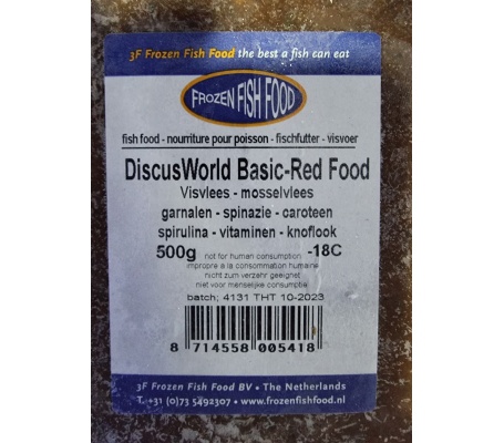 Discus World Basic Red Frozen Fish Food  500gm - 3F
