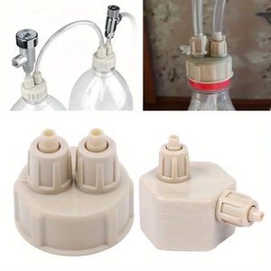 CO2 Quick-Connect Dual Adapter Cola Bottle Cap with Air Diffuser