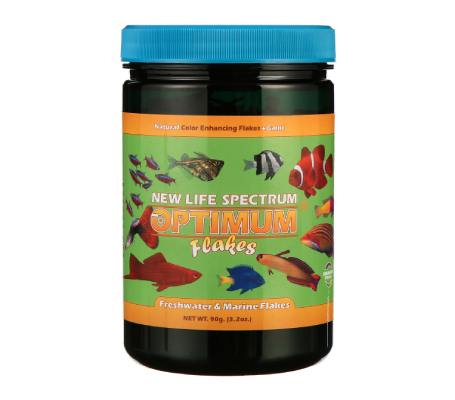 NLS Optimum Premium Flake Food with Natural Color Enhancers and Garlic - 90g - New Life Spectrum