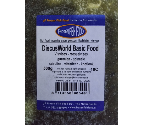 Discus World Basic Frozen Fish Food  500gm - 3F